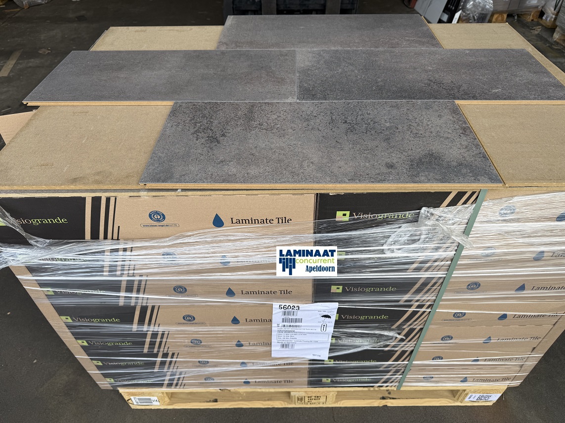 66,27m2 Waterbestendig tegel laminaat Cement Screed Taupe 28pak = €790