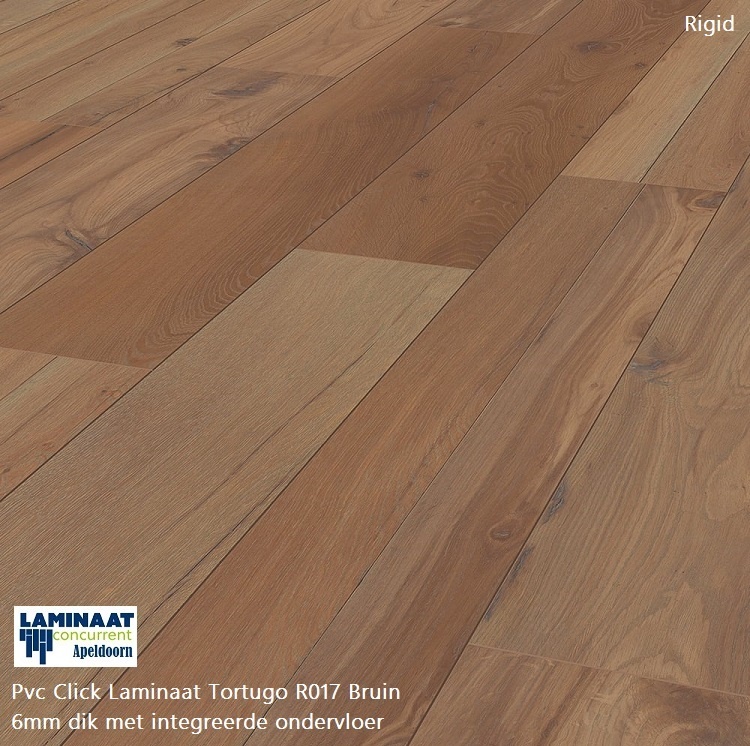 35m2 Pvc Click Tortugo R017 Merbau met integreerde ondervloer = €695