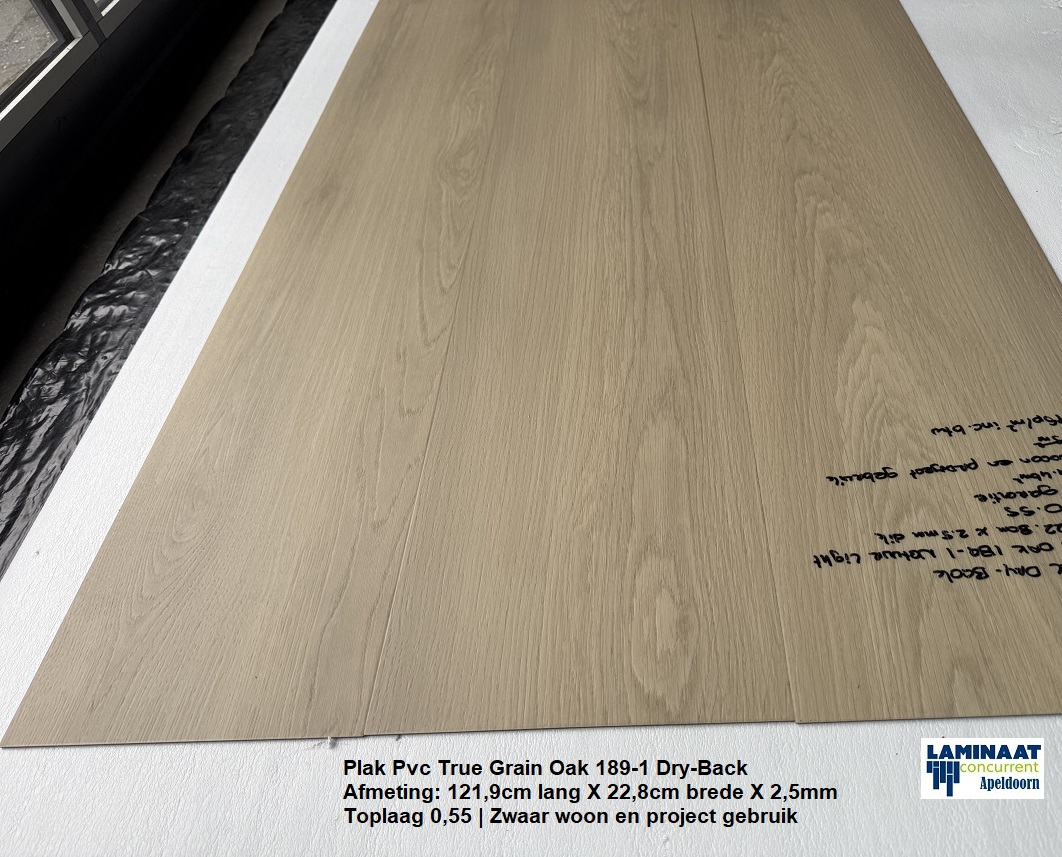 Plak Pvc True Grain Oak 189-1 Natuur Dry-Back €23,95p/m2 - Afbeelding 4