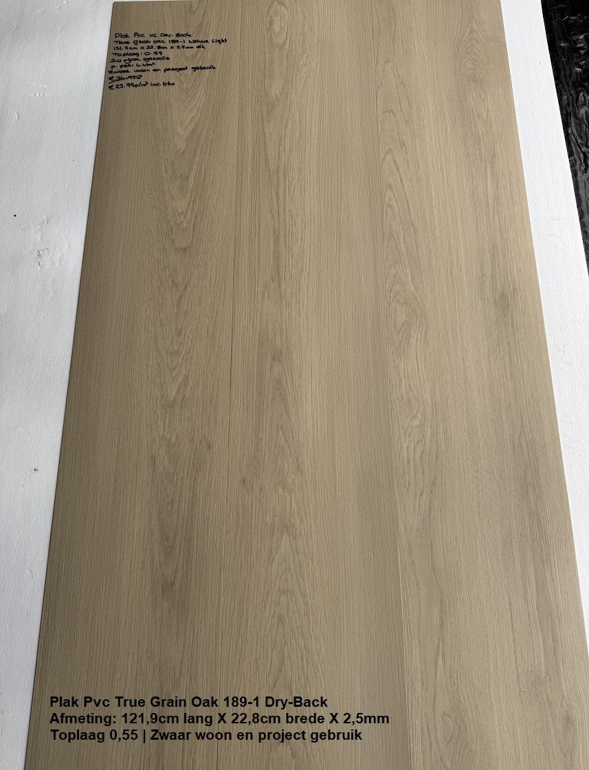 Plak Pvc True Grain Oak 189-1 Natuur Dry-Back €23,95p/m2 - Afbeelding 5