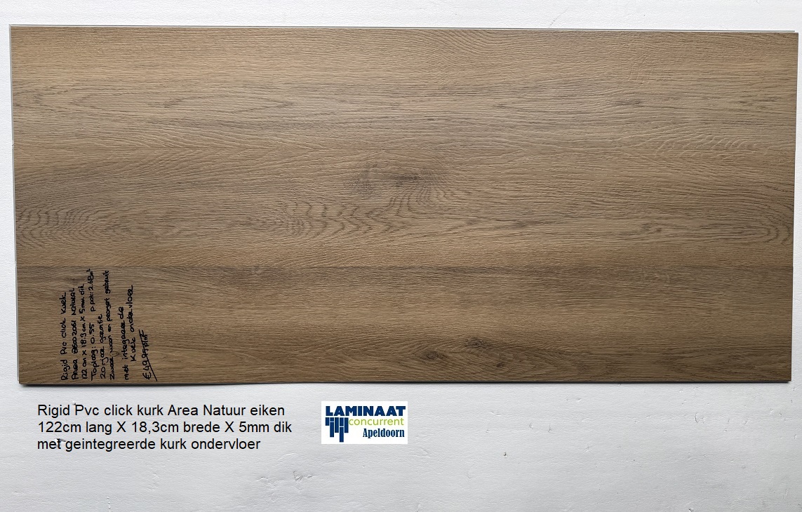 Pvc click Area Natuur eiken met integreerde kurk ondervloer €19,95p/m2 - Afbeelding 4