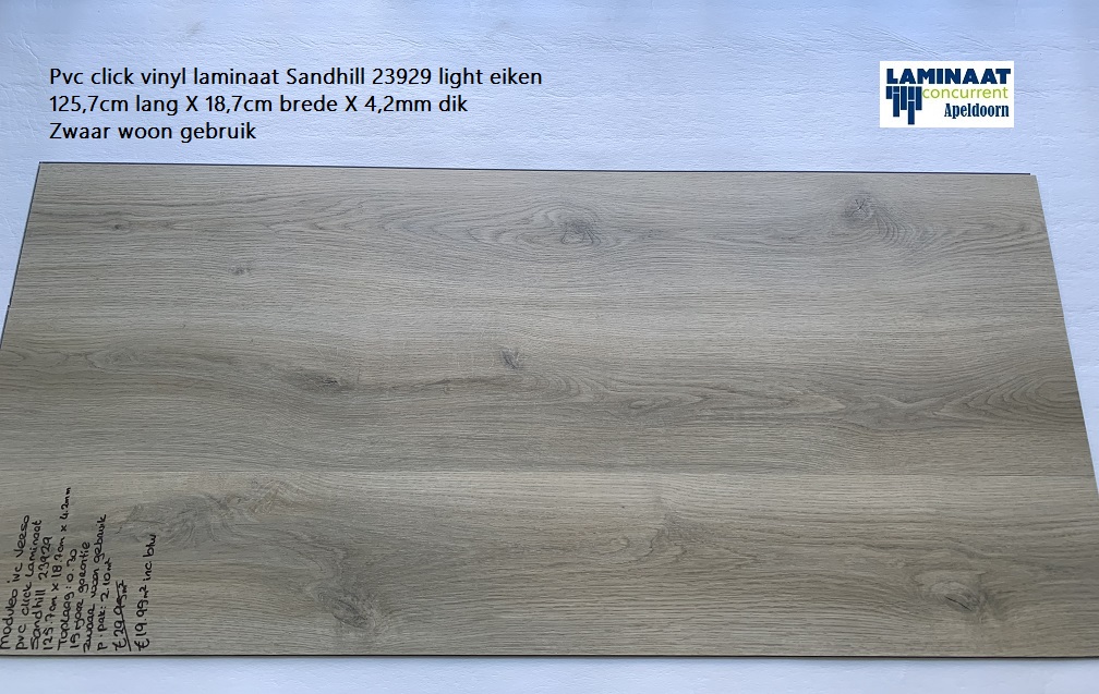 98,70m2 Pvc click Laminaat Sandhill 23929 47pak = €1475 - Afbeelding 2