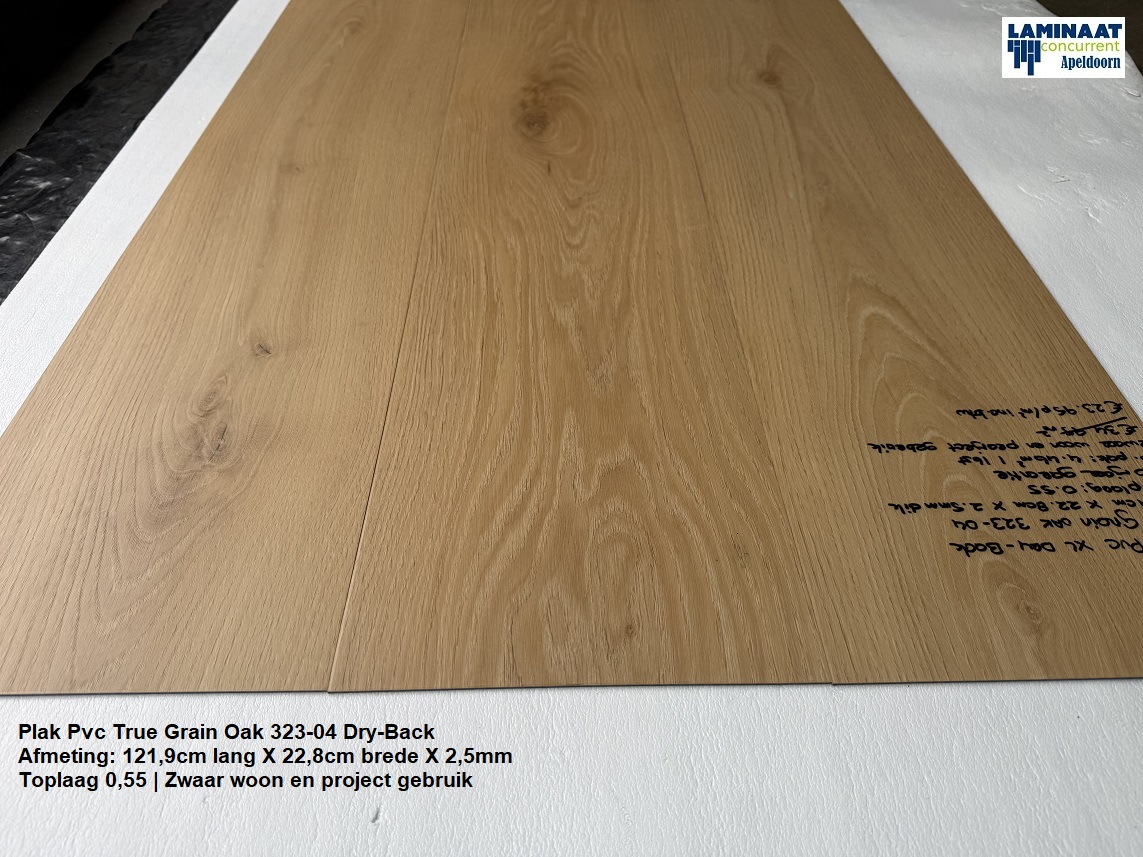 Plak Pvc True Grain Oak 323-04 Natural Dry-Back €23,95p/m2 - Afbeelding 2