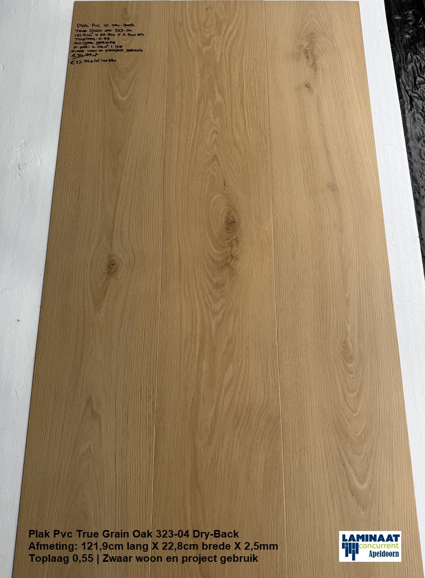 Plak Pvc True Grain Oak 323-04 Natural Dry-Back €23,95p/m2 - Afbeelding 3