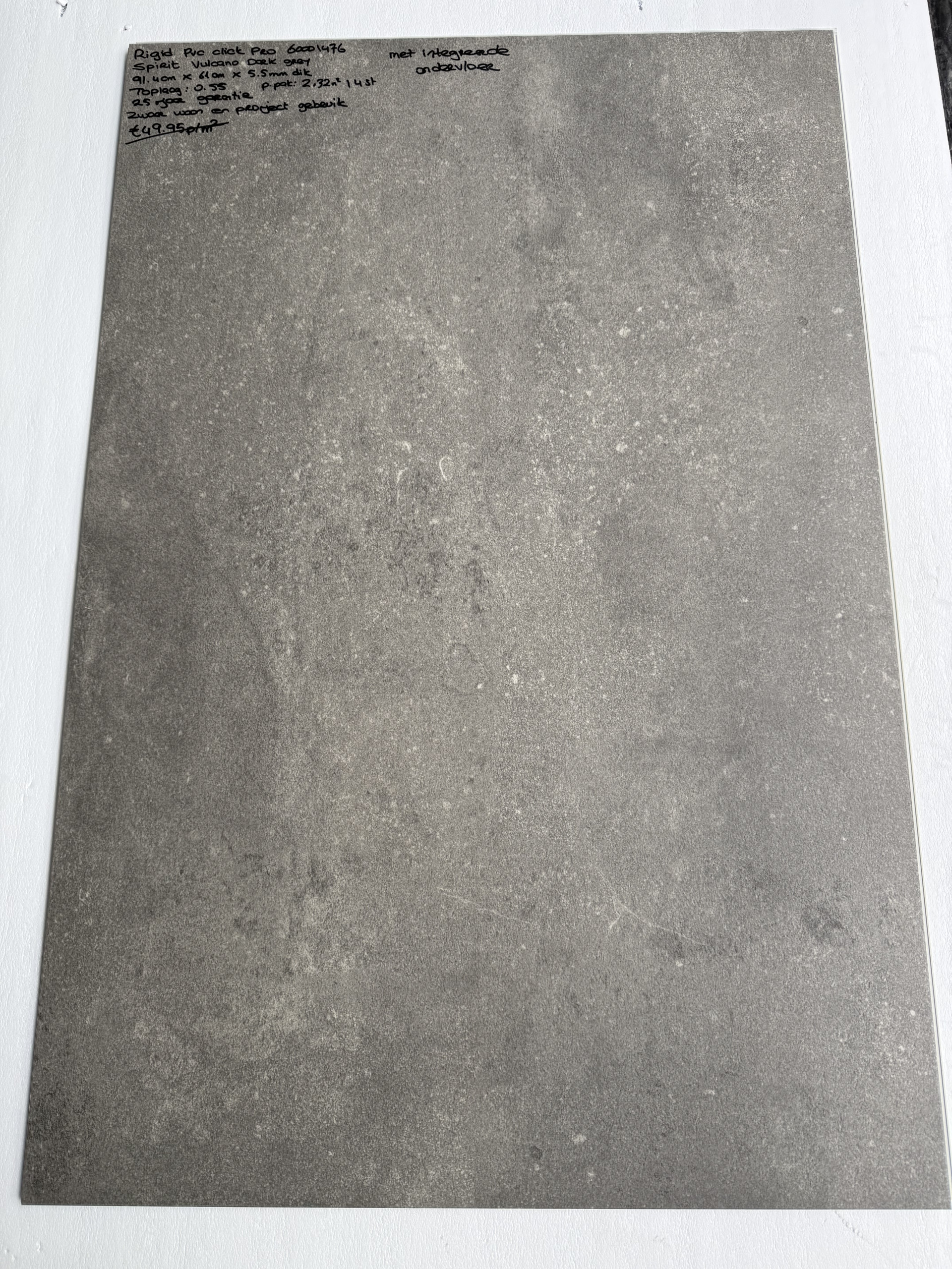 Pvc click Pro Spirit Vulcano Dark Grey met geintegreerde ondervloer - Afbeelding 8