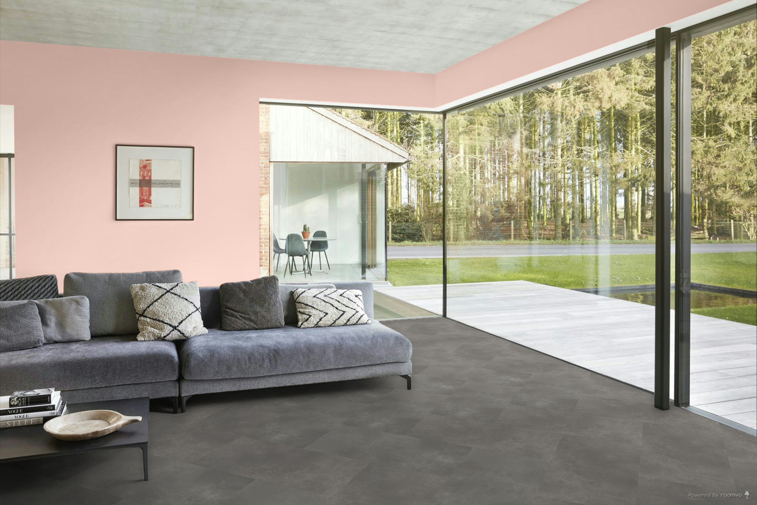 60m2 Plak Pvc Pro Vulcano Grey 91cm lang X 60cm bred = €930 - Afbeelding 2