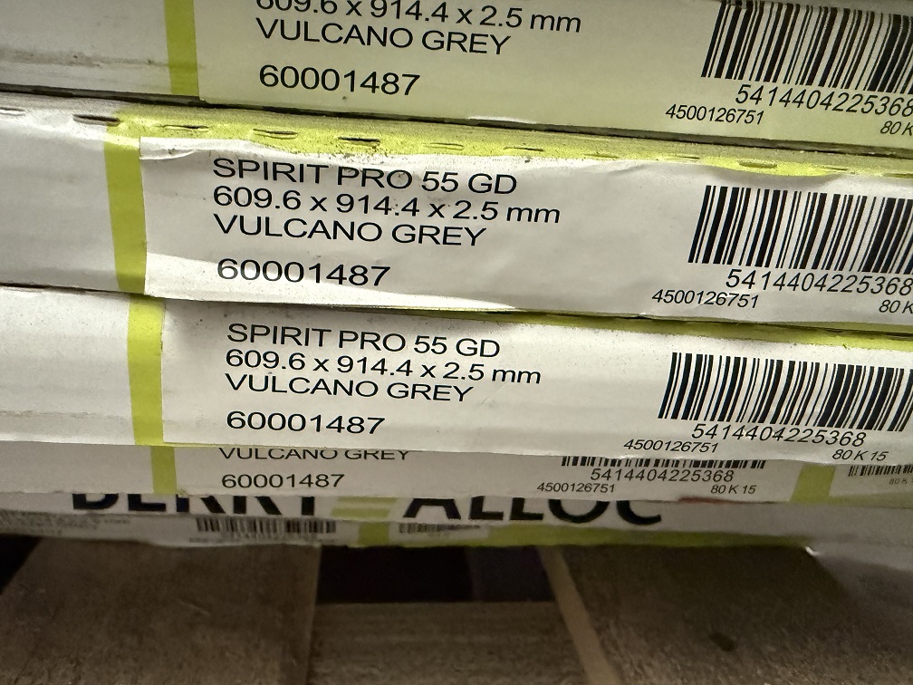 60m2 Plak Pvc Pro Vulcano Grey 91cm lang X 60cm bred = €930 - Afbeelding 4